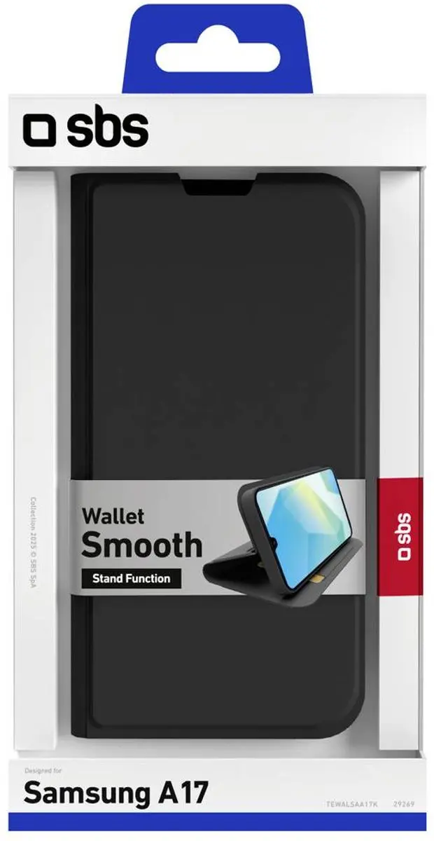SBS Mobile Flip Cover Samsung Galaxy A17 - Zwart