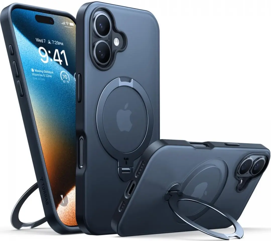 TORRAS UPro Ostand Spin Hoesje Geschikt voor Apple iPhone 16 Plus
