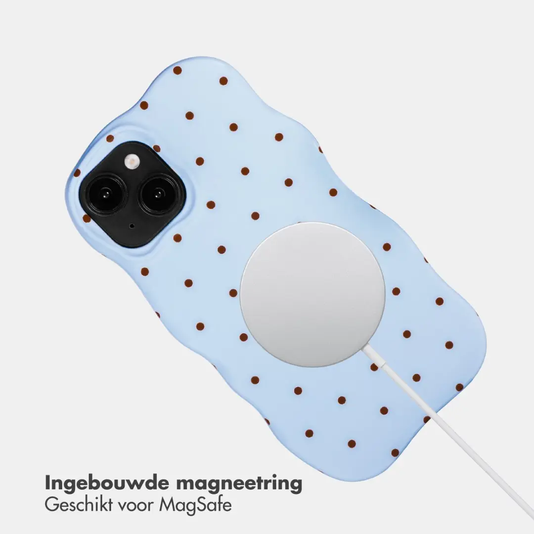 Selencia Hoesje iPhone 13/14 Lichtblauw - MagSafe