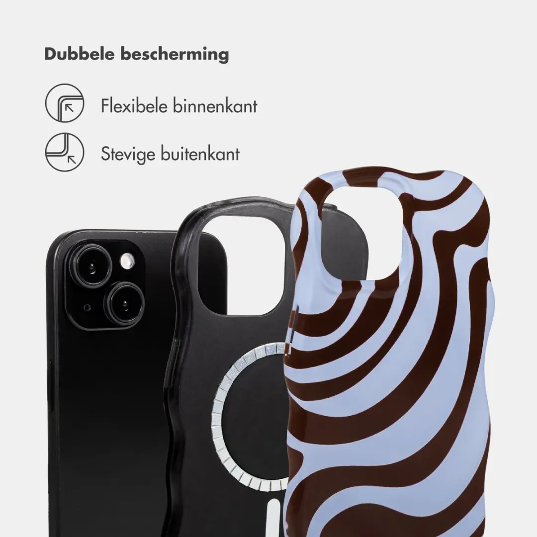 Selencia Hoesje iPhone 15 Dream Swirl Chocolate - MagSafe