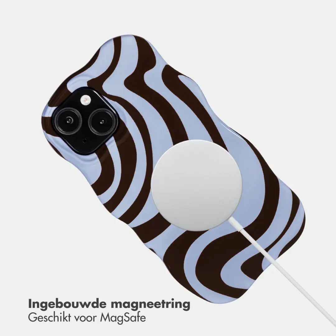 Selencia Hoesje iPhone 15 Dream Swirl Chocolate - MagSafe