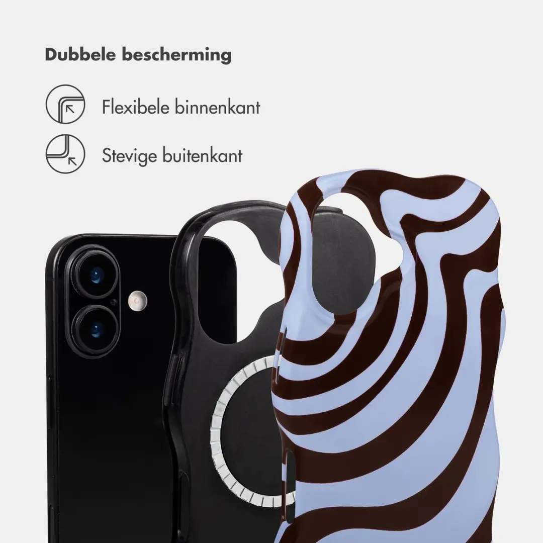Selencia iPhone 16 Hoesje Dream Swirl Chocolate - MagSafe