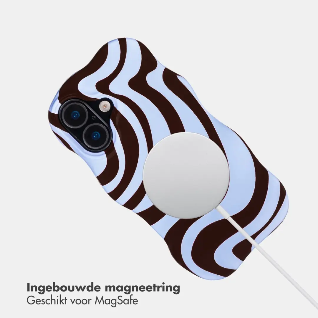 Selencia iPhone 16 Hoesje Dream Swirl Chocolate - MagSafe