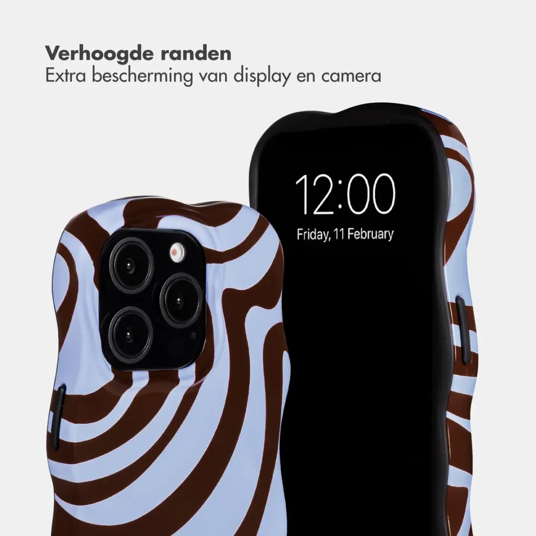 Selencia Hoesje iPhone 15 Pro Dream Swirl Chocolate - MagSafe