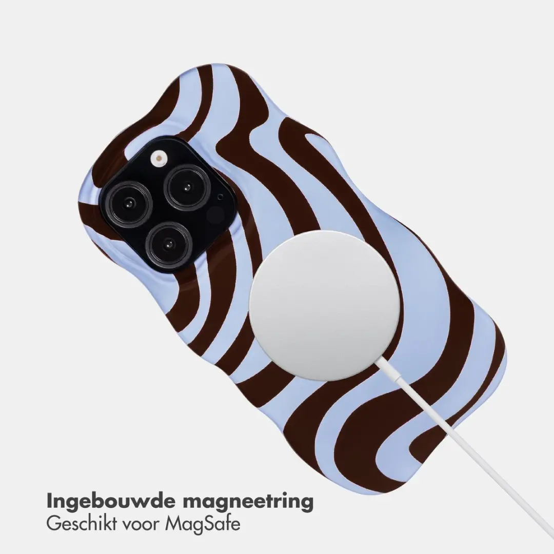 Selencia Hoesje iPhone 15 Pro Dream Swirl Chocolate - MagSafe