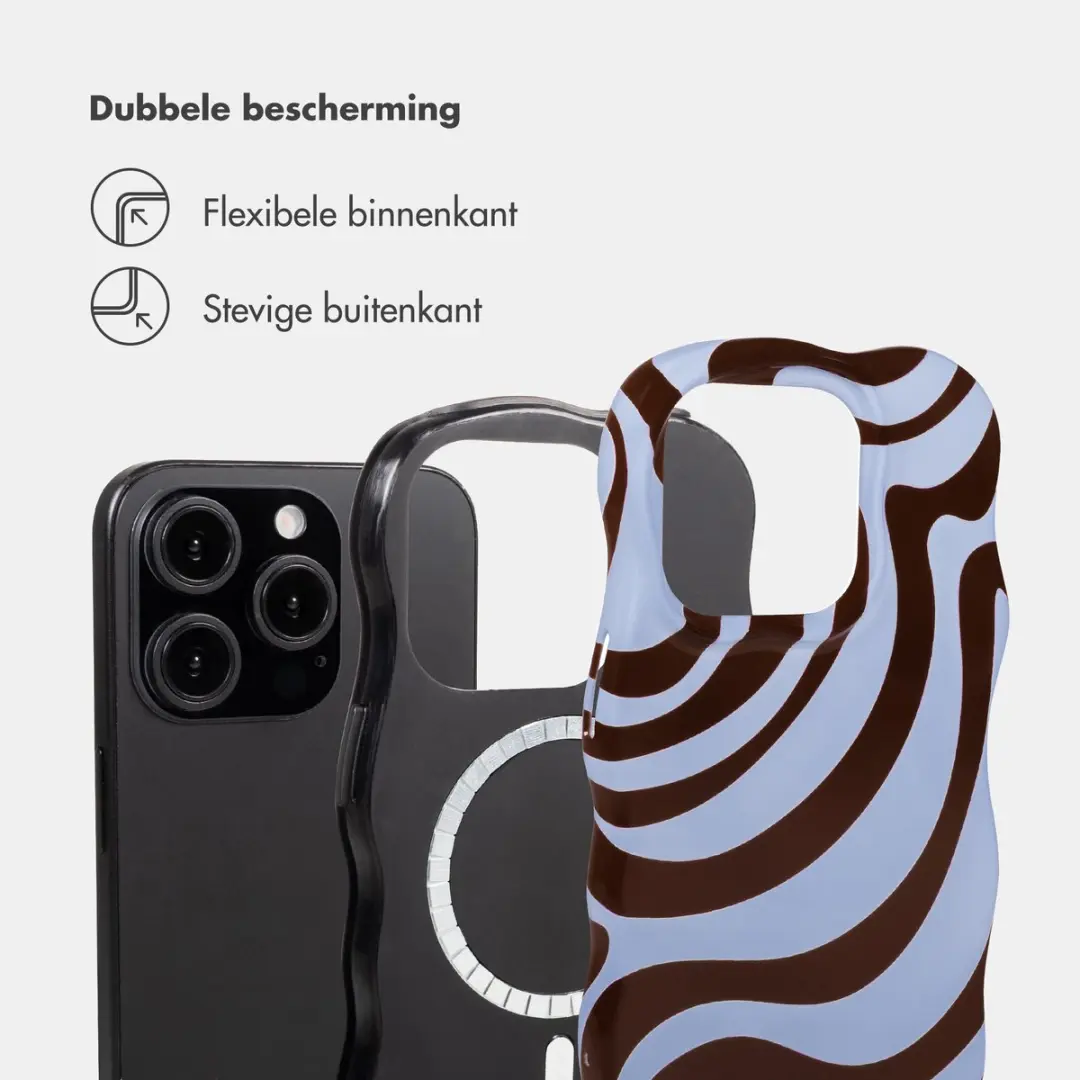 Selencia Hoesje iPhone 15 Pro Dream Swirl Chocolate - MagSafe