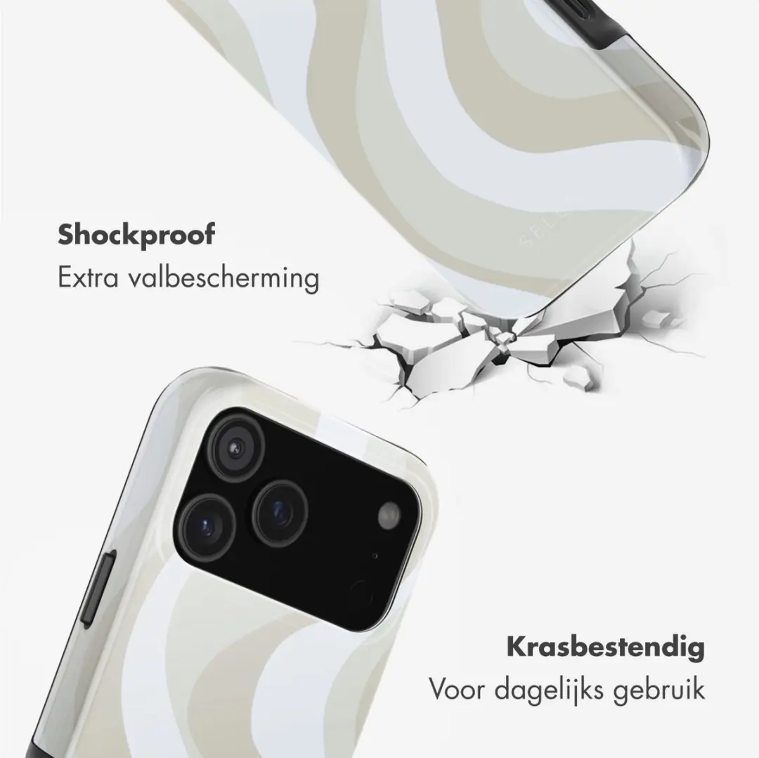 Selencia Hoesje iPhone 18/17 Pro Max - MagSafe Desert Waves Beige