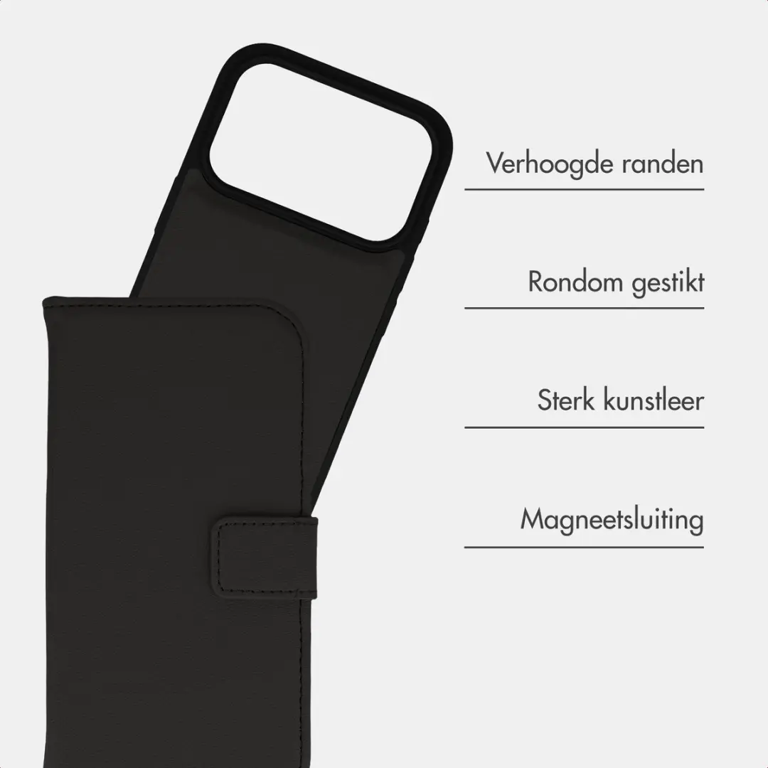 Imoshion iPhone 17 Pro Hoesje 2-in-1 Bookcase - 3 Pasjes - Zwart