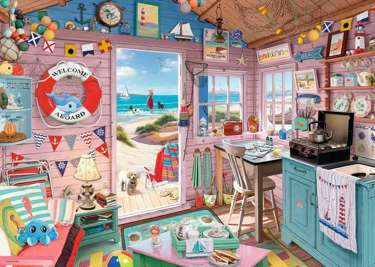 Ravensburger The Beach Hut 1000 Delige Puzzel - Multicolor