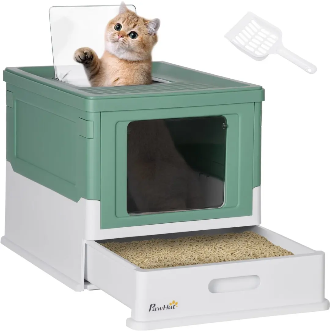 PawHut-kattenbak-PP-47,5 x 35,5 x 36,7 cm-groen