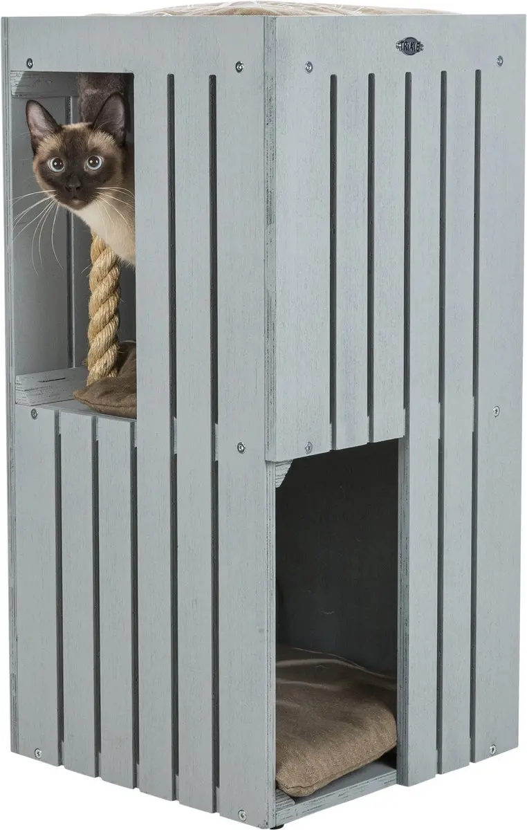 TRIXIE-Kattentoren-BE-NORDIC-Juna-grijs-en-beige
