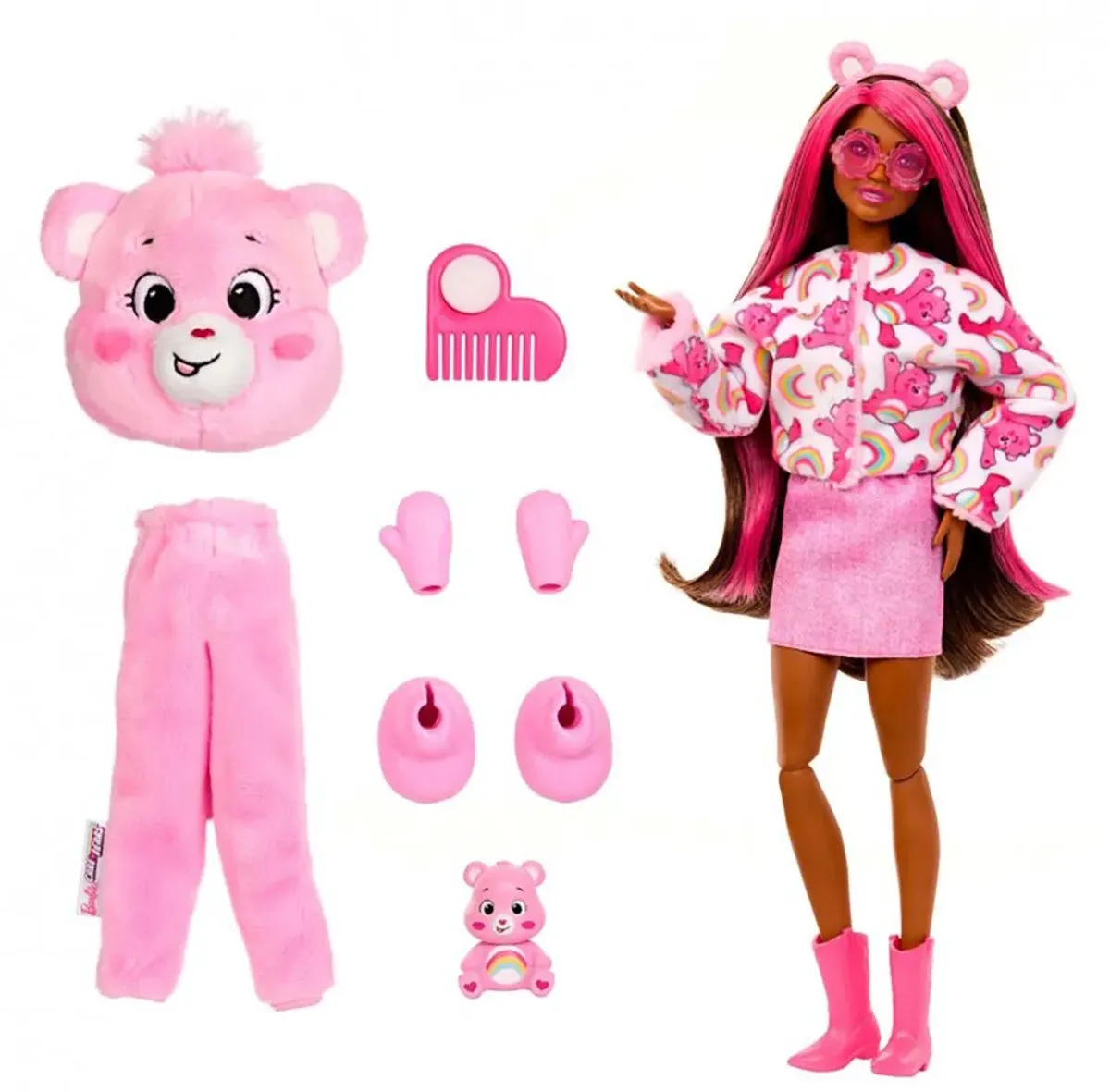 Mattel Barbie Cutie Reveal Troetelbeertjes pop roze - verrassingspop.