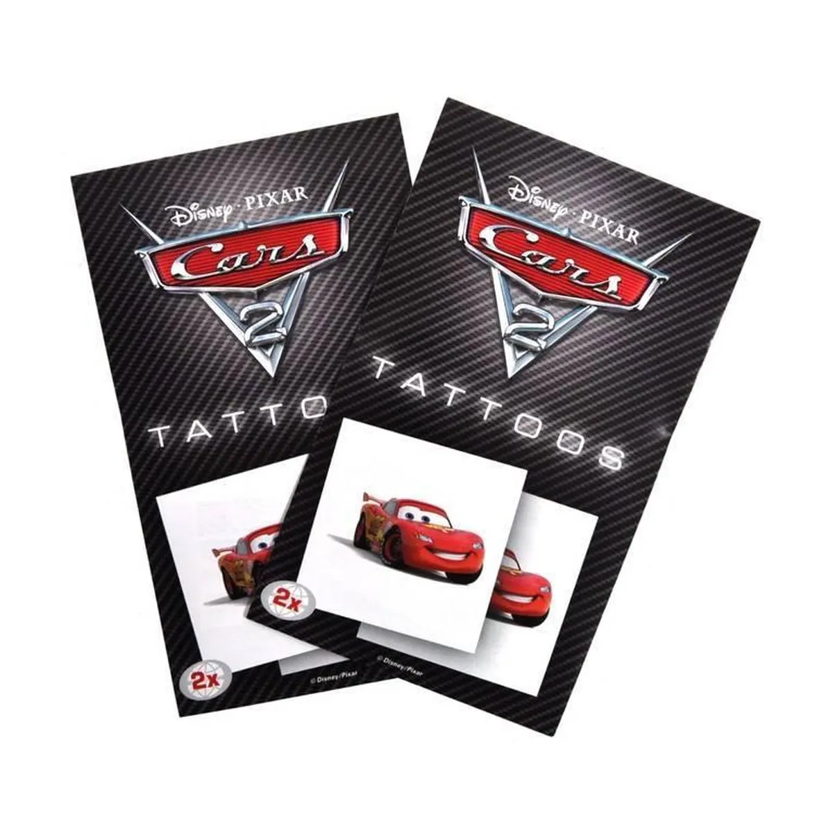 Disney Cars Tattoo Stickers - 8 Stuks (2x4) - Multicolor