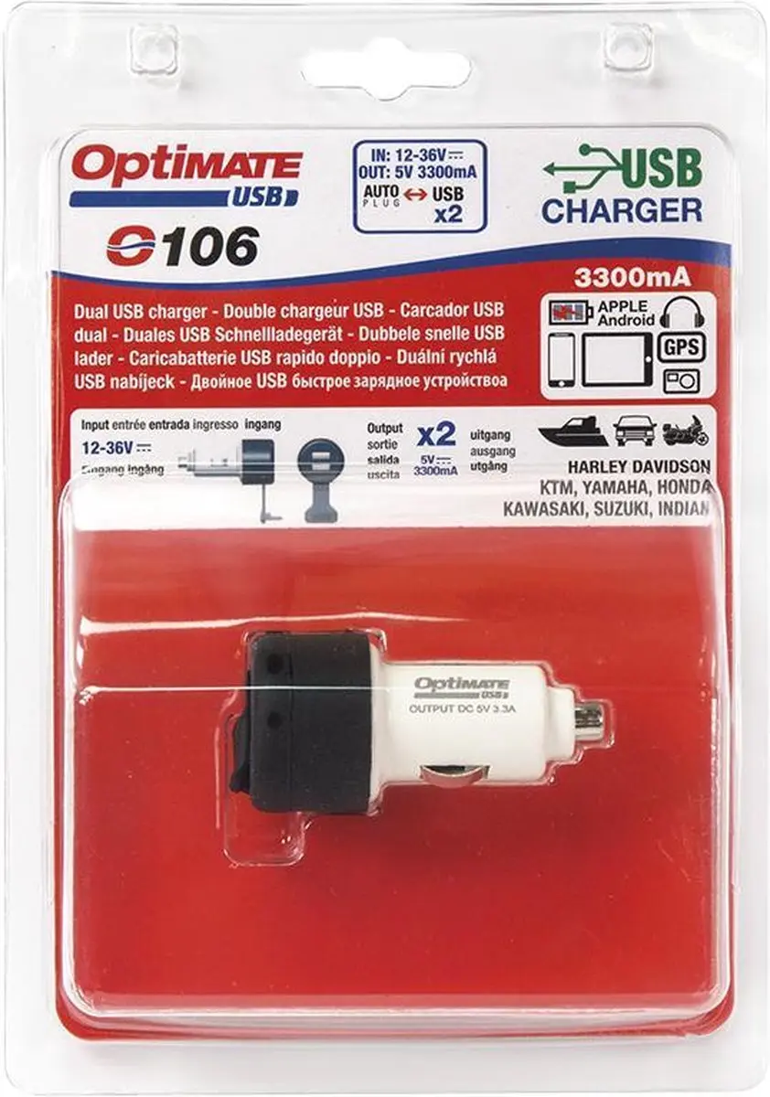 Tecmate USB Oplader Sigarettenaansteker - Universeel - Wit - afbeelding 5 van 6