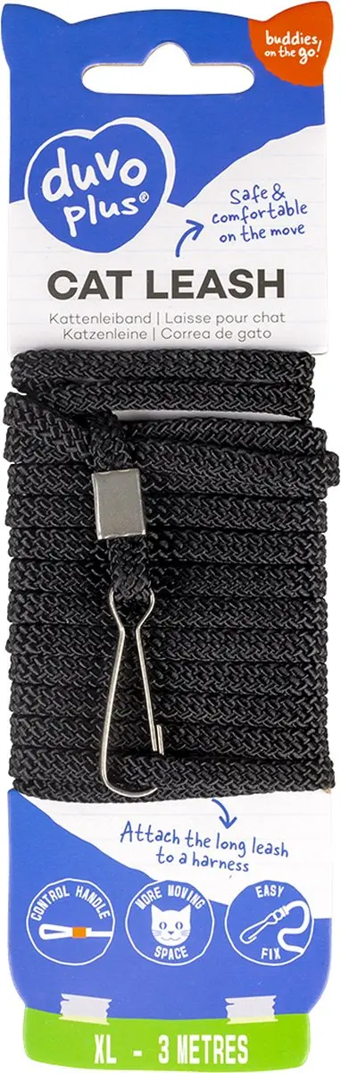 Duvo+ Kattenleiband 3m - Zwart - afbeelding 2 van 2