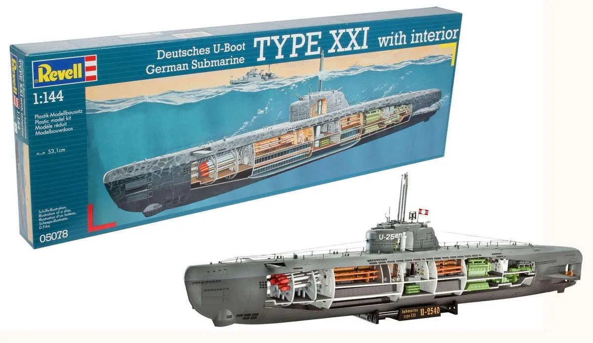 Revell 05078 Duits U-Boot XXI Modelbouwpakket 1:144 - Multi