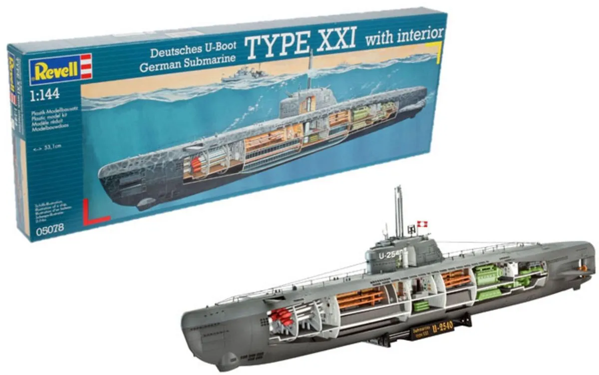 Revell 05078 Duits U-Boot XXI Modelbouwpakket 1:144