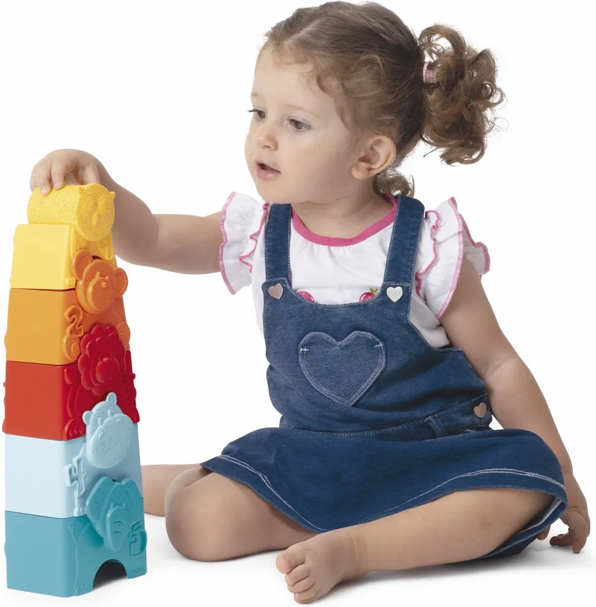 Chicco ECO+ Dieren Stapeltoren 11570000000 - 5 Stuks - Meerkleurig