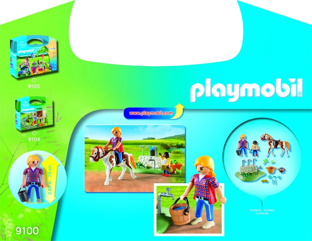 Playmobil Country Horse Grooming Carry Case 9100 - Multicolor