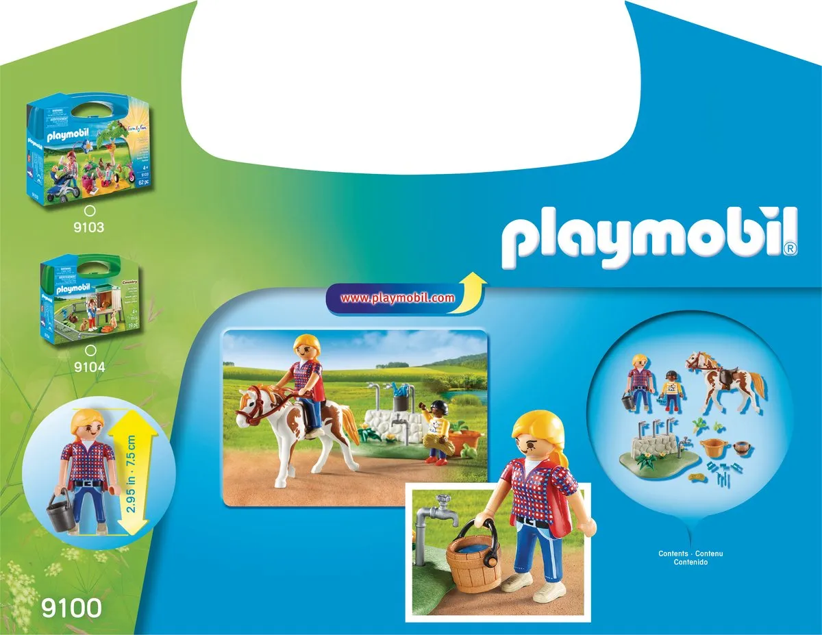 Playmobil Country Horse Grooming Carry Case 9100 - Multicolor