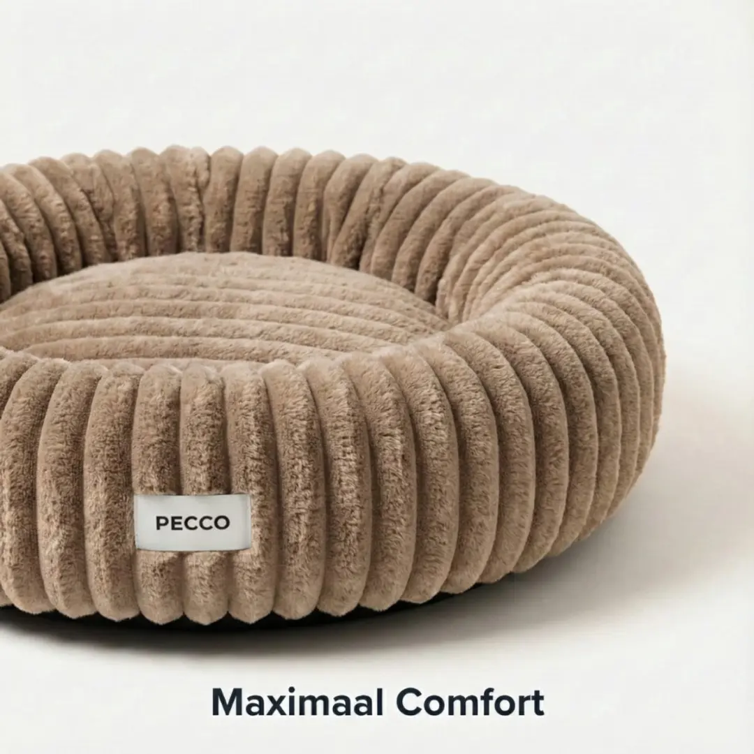 Pecco Luxe Orthopedische Hondenmand Rond 100cm - Beige
