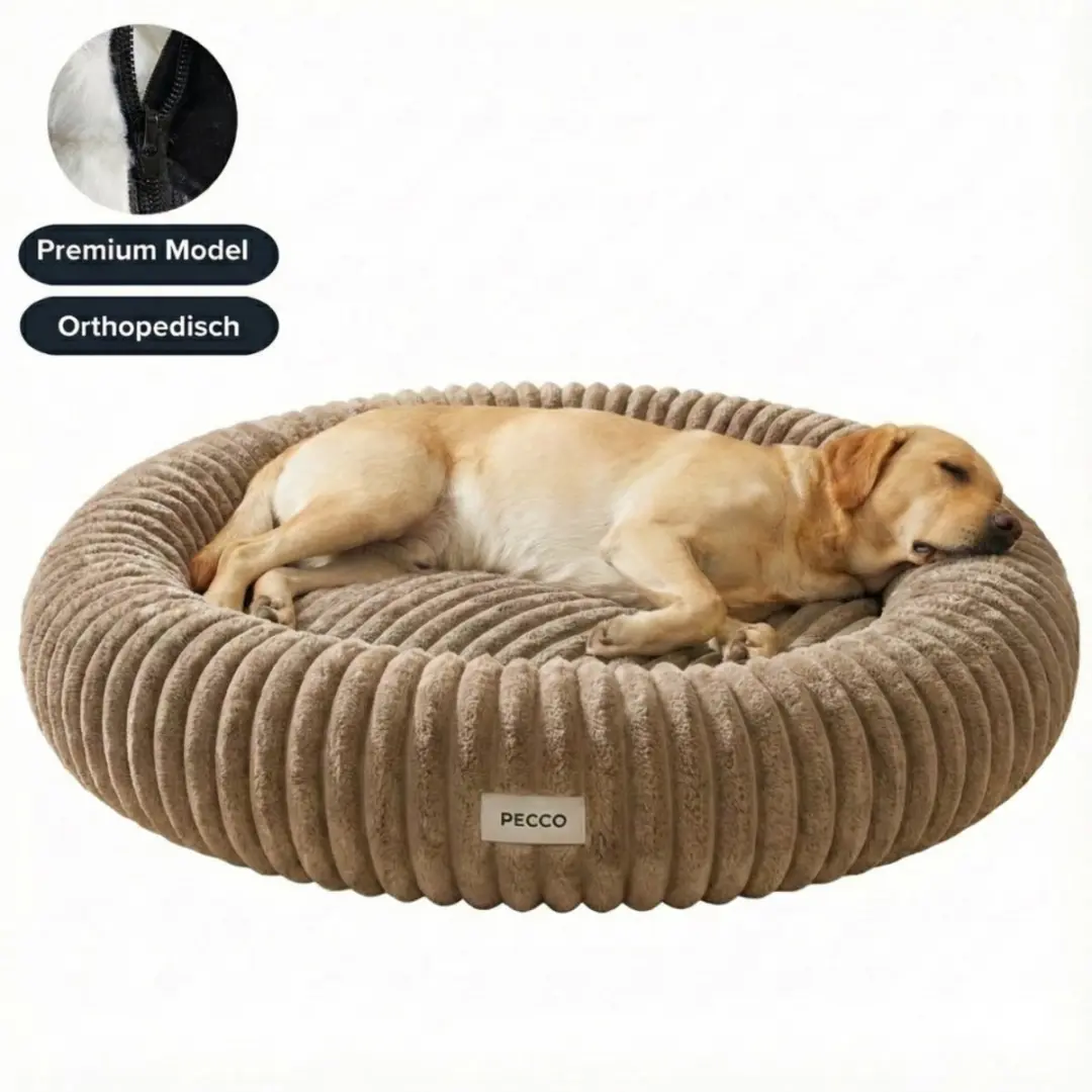 Pecco Luxe Orthopedische Hondenmand Rond 100cm