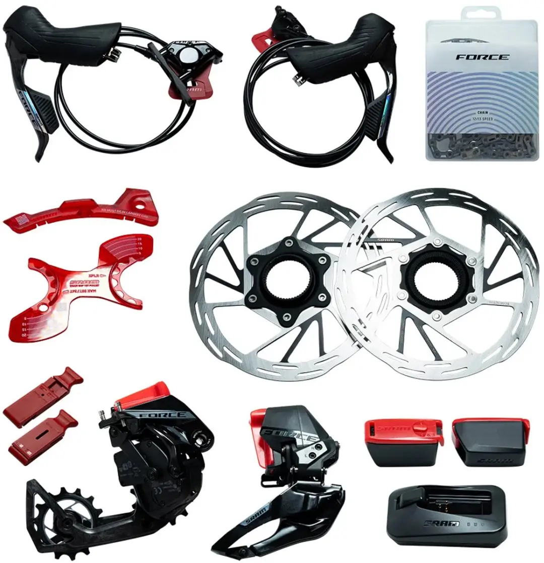 SRAM Force eTap AXS E1 Groepset - 2x 36T - Zilver