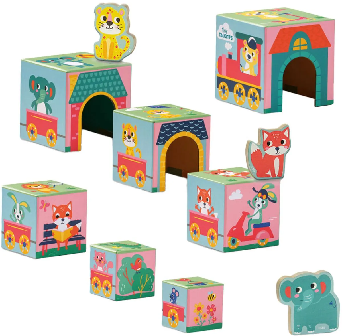SES Creative Tiny Talents Stapelblokken Dieren