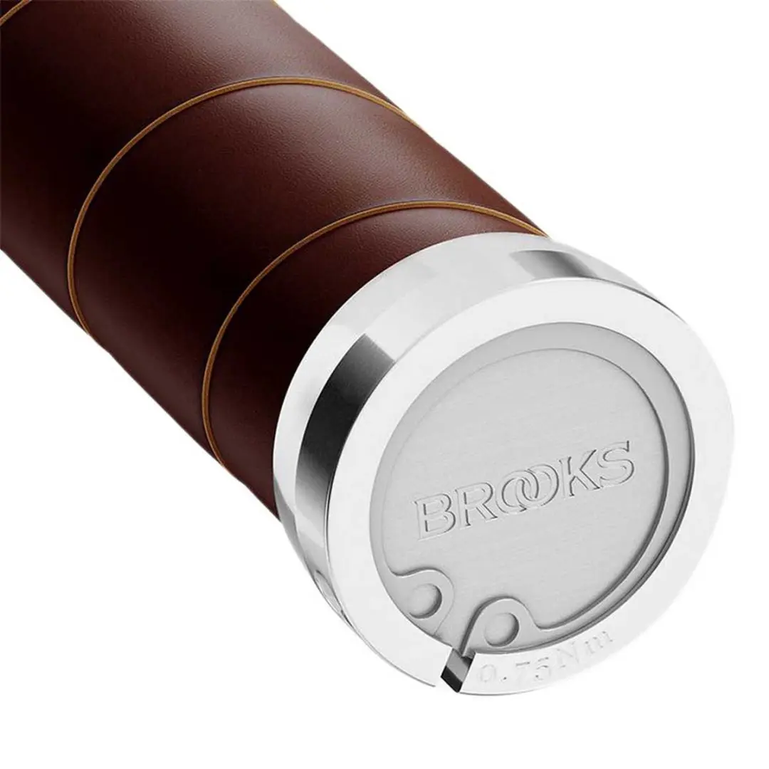 Brooks Slender Leather Handvatten 130mm - Bruin - afbeelding 2 van 3