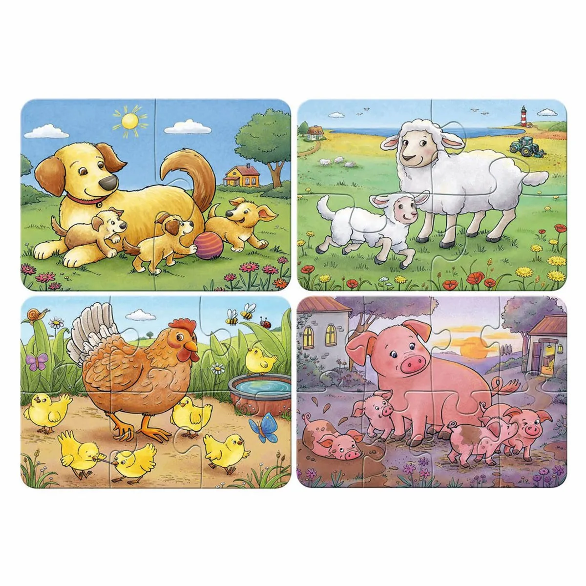 Ravensburger Boerderijdierfamilies My First Puzzels 22-delig - 20 Stuks