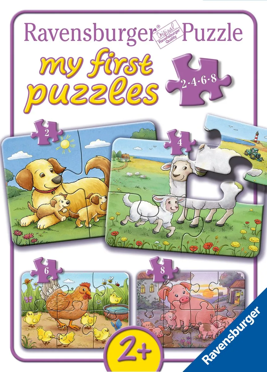Ravensburger Boerderijdierfamilies My First Puzzels 22-delig - 20 Stuks