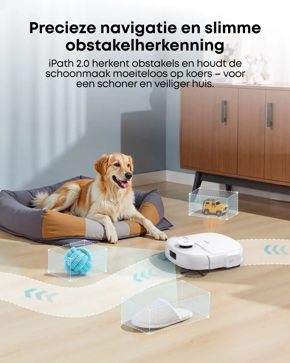 Eufy Omni C28 Robotstofzuiger - 15.000Pa - HydroJet Dweilstation - Wit - afbeelding 3 van 6