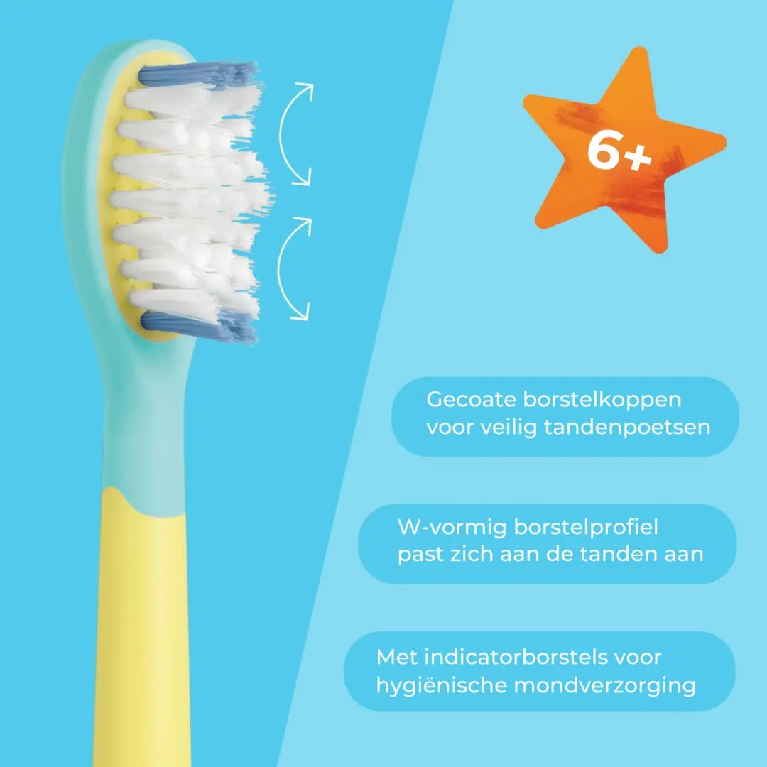 Beurer SC 11 SpongeBob Opzetborstels - 4 Stuks - Blauw/Geel