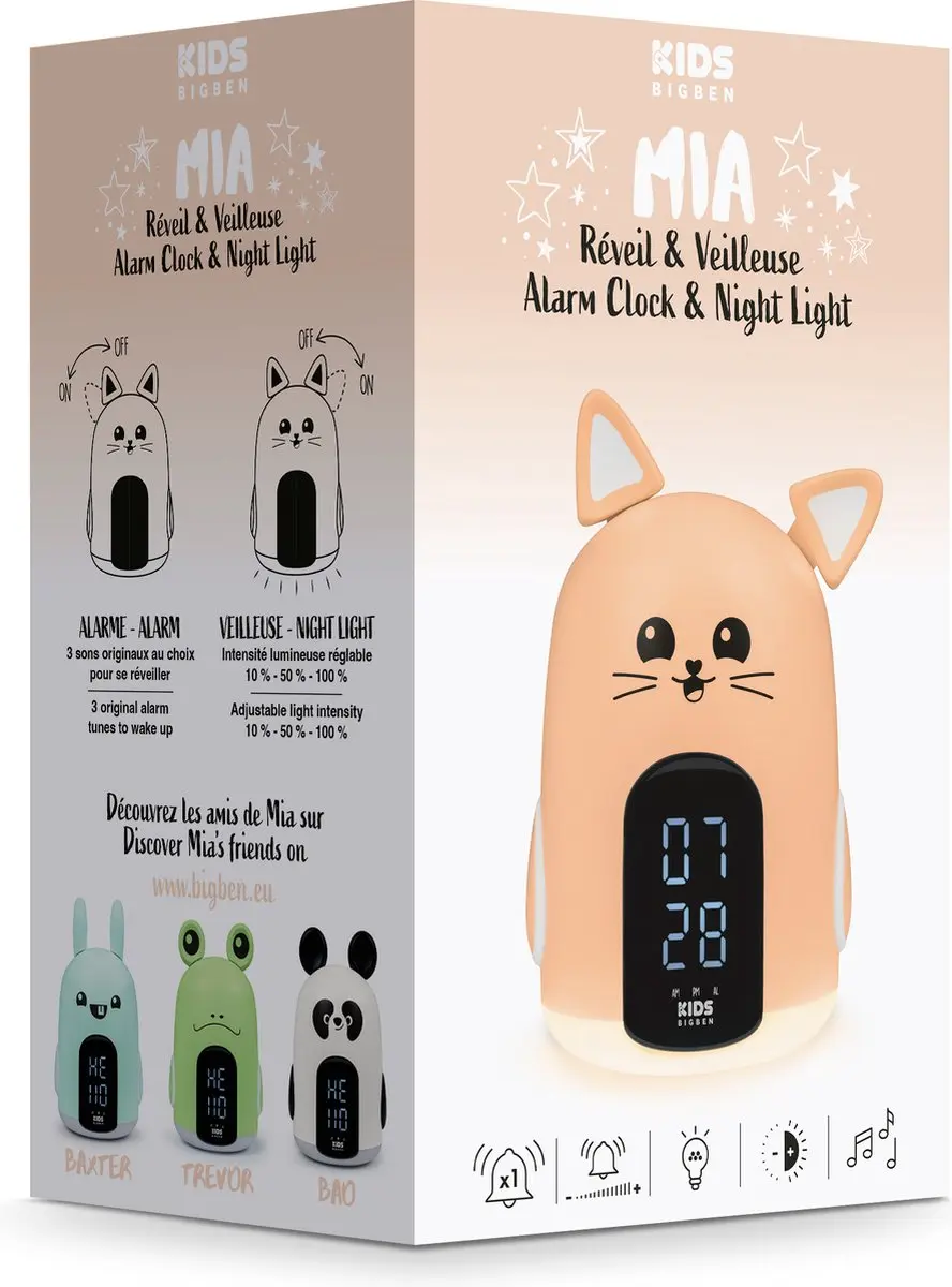 Bigben HiBuddies Kinderwekker Mia de Kat - Geluidseffecten - afbeelding 6 van 6