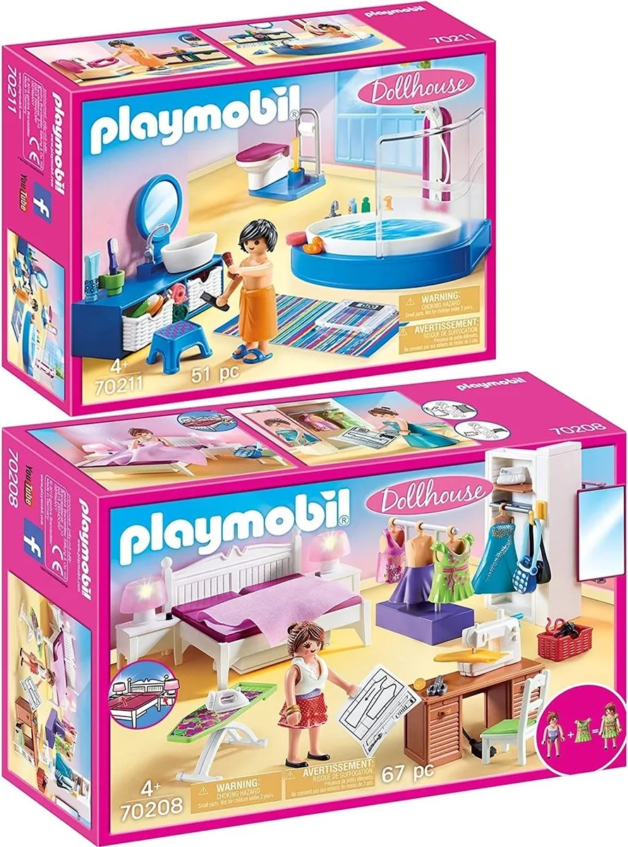 Playmobil Dollhouse Set 70208 + 70211