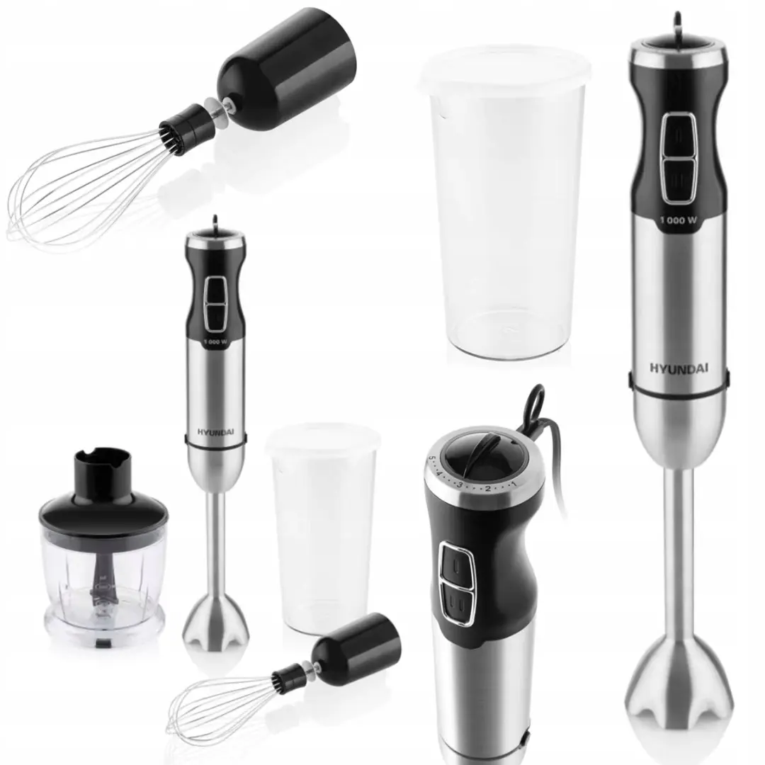 Hyundai Handblender 1000W Hb1000 Inox Voor Het Mixen Van Cocktails Met Hoge Krac