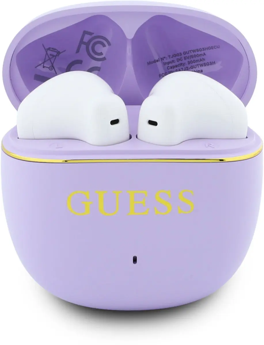 GUESS TWS Glossy Gold Line Classic 3666339625146 Oordopjes - Paars - afbeelding 3 van 6