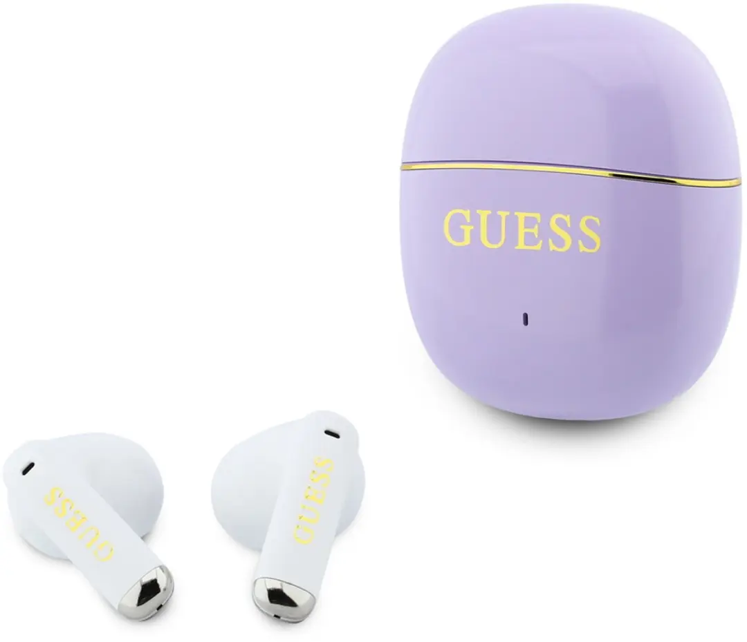 GUESS TWS Glossy Gold Line Classic 3666339625146 Oordopjes