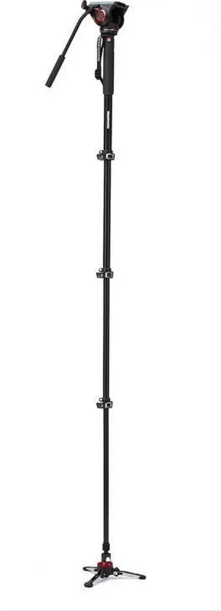 Manfrotto Xpro MVH500 Video Monopod - 4 Secties - Zwart