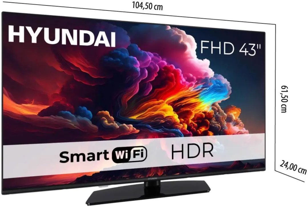 Hyundai FLM43TS349SMART Smart TV 43" - Full HD - Transparent