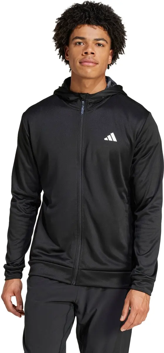 Adidas Performance Train Essentials Camo Ritshoodie - Heren - Zwart - afbeelding 3 van 3