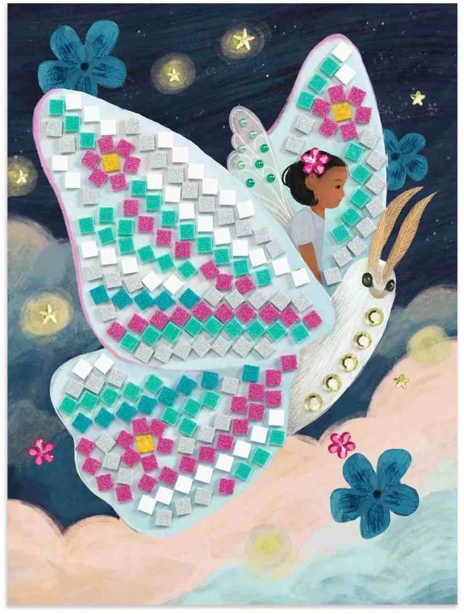 Djeco The Enchanted World Mozaïek Knutselset - 4 Stuks