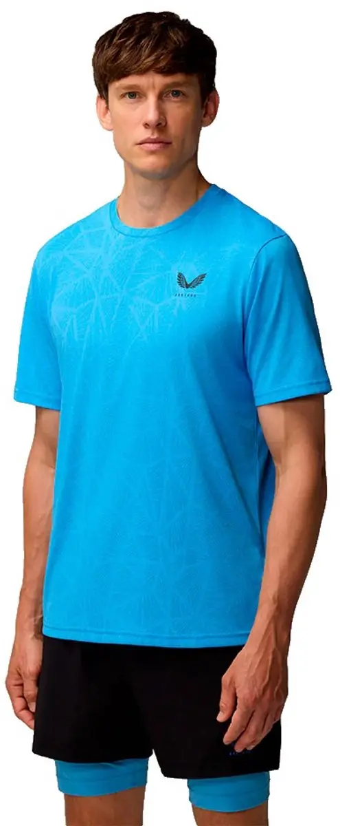 Castore Flow Engineered Knit T-shirt Met Korte Mouwen Blauw XL Man