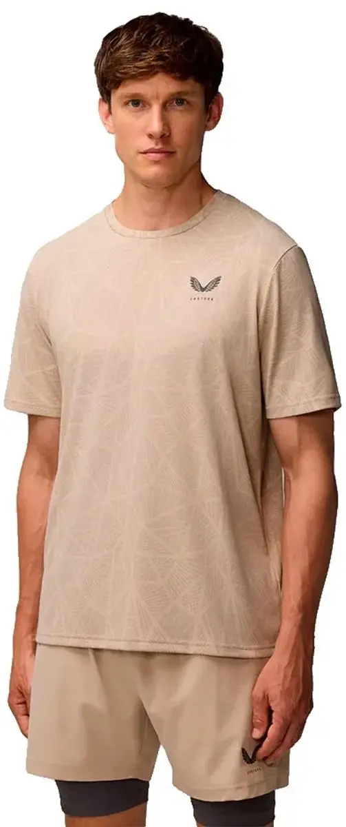 Castore Flow Engineered Knit T-shirt M - Mustard/Black - afbeelding 6 van 6
