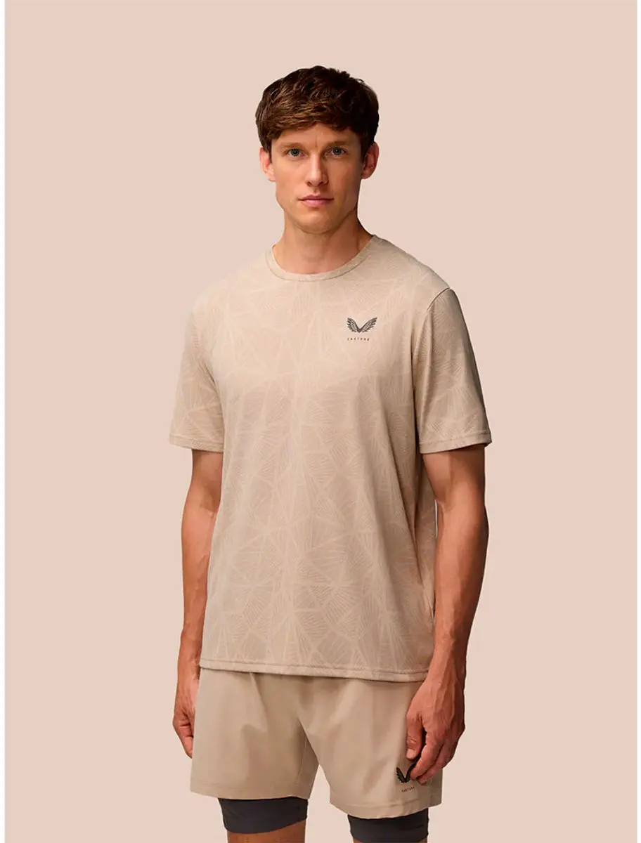Castore Flow Engineered Knit T-shirt M - Mustard/Black