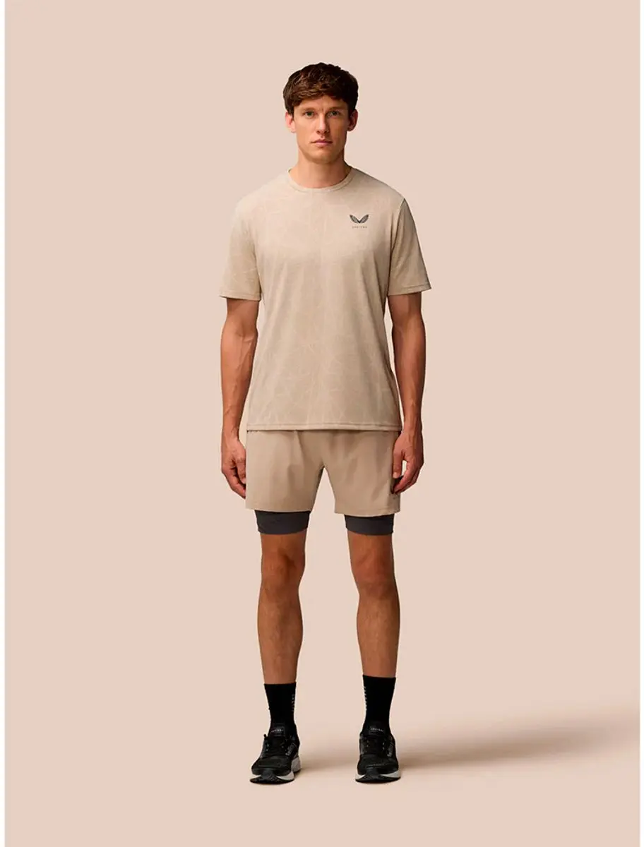 Castore Flow Engineered Knit T-shirt M - Mustard/Black