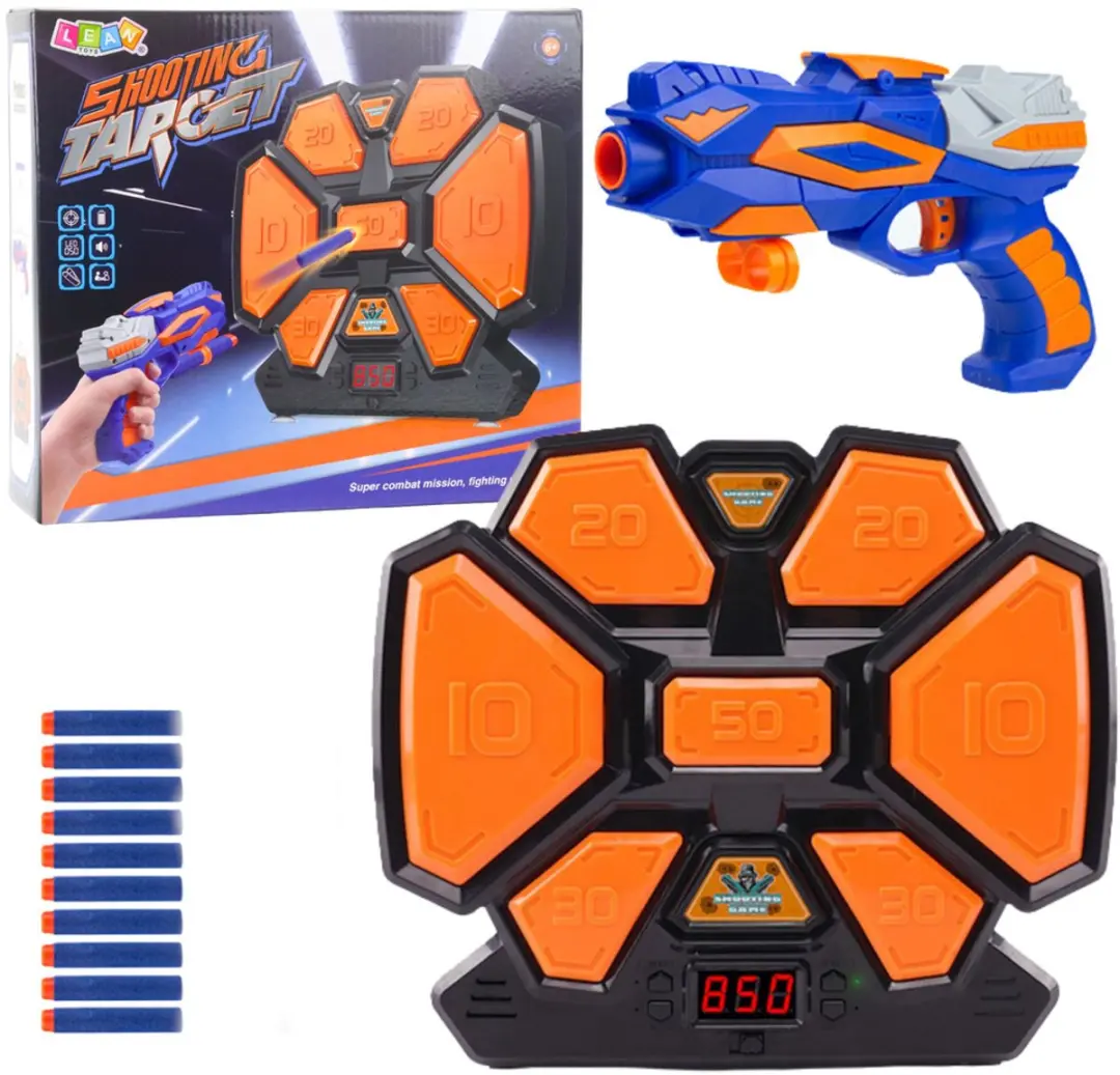 Lean Toys Arcade Game Gun Foam Darts Elektronische Dartbordteller