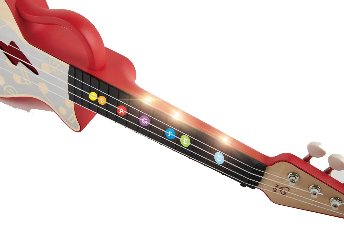 Hape Leer-met-lichtjes Ukelele - 3x AA - Veelkleurig - afbeelding 6 van 6