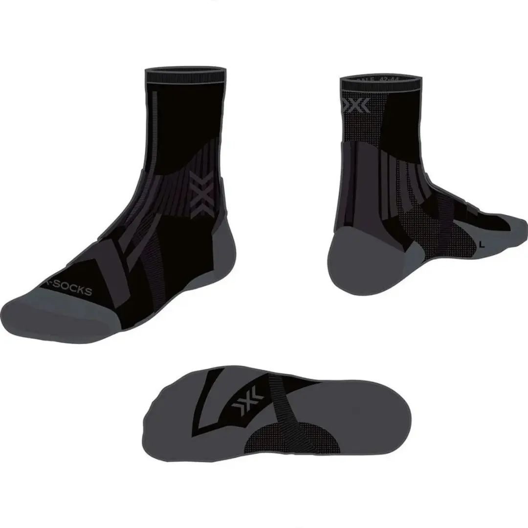 X-Bionic Trail Run Perform Crew Sokken - Zwart - EU 42-44