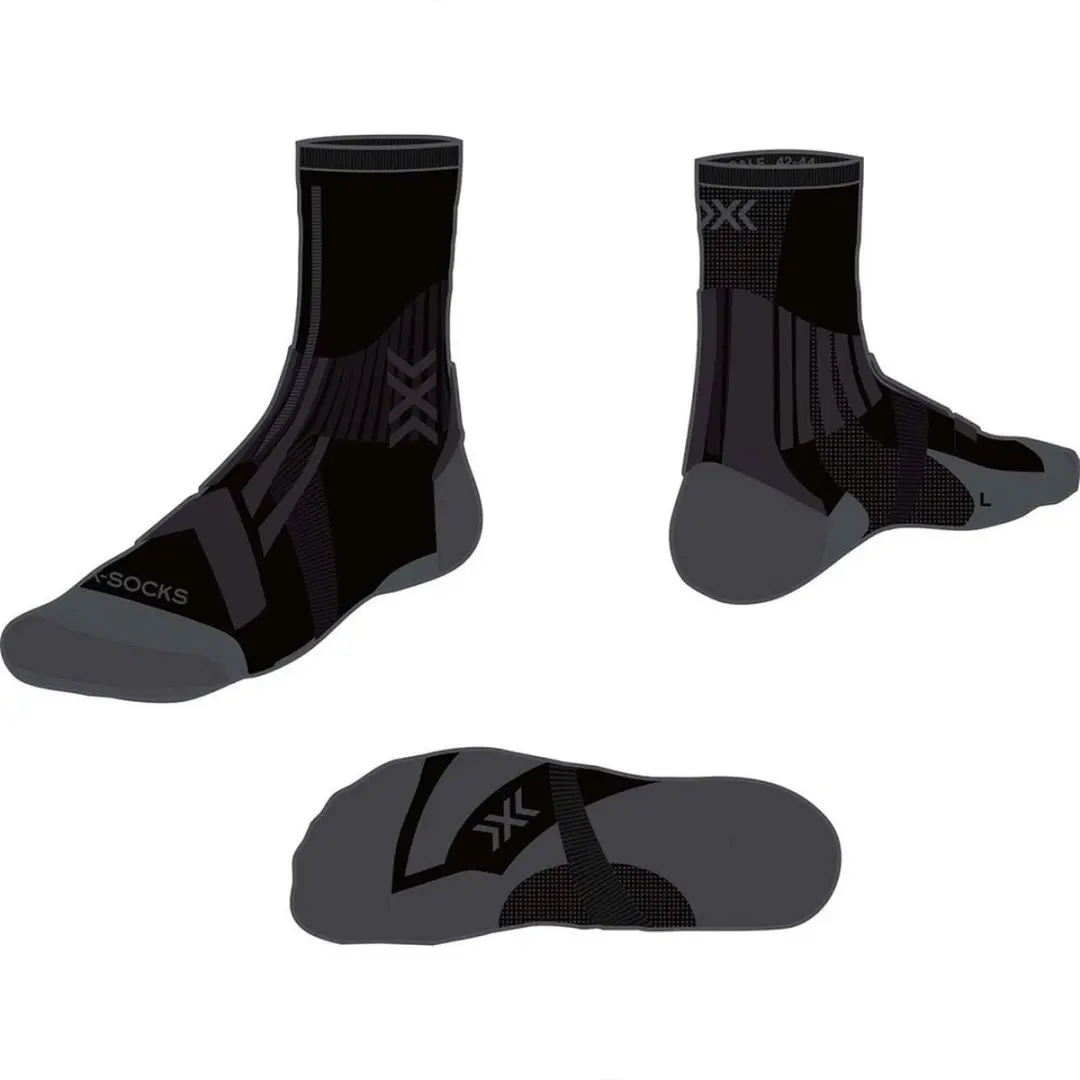 X-Bionic Trail Run Perform Crew Sokken - Zwart - EU 42-44